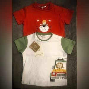 NWT.Set of 2 shirt for boys Brand:Mayoral/ Sizes:4-6months,6-9months,& 12months.